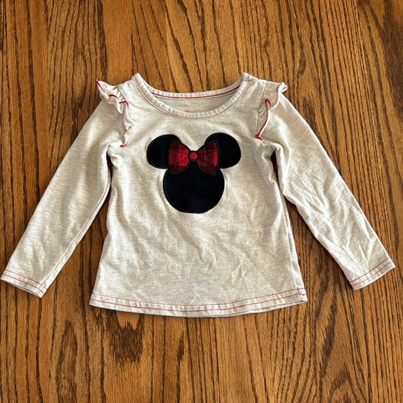 2T Disney Minnie Mouse plaid romper skirt/shirt outfit - Picture 4 of 7